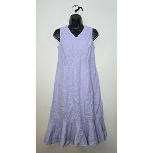 California Threads Linen Dress Size XS Sleeveless Whimsical Lavender